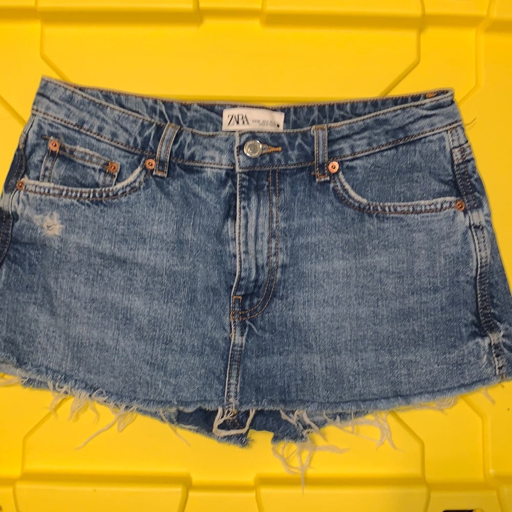 Zara Blue Denim Skort